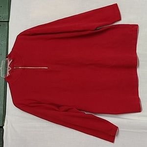 Vintage Newton Trading Co 100% Cotton Red Metal Zipper Made in Turkey Sz L